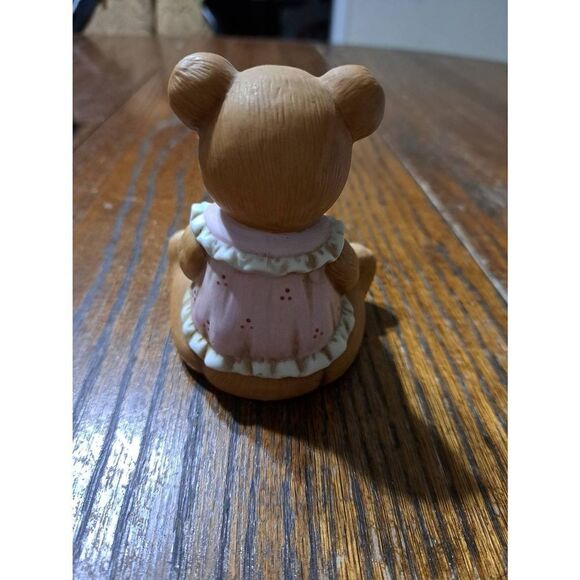 Vintage Homco Home Interiors 1405 Harvest Bear Figurine with Apple Basket - Picture 3 of 6